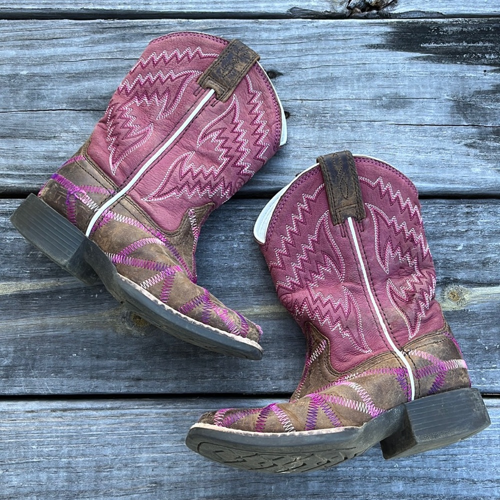 Ariat Girls Twisted Tycoon Western Boots Toddler Size 8